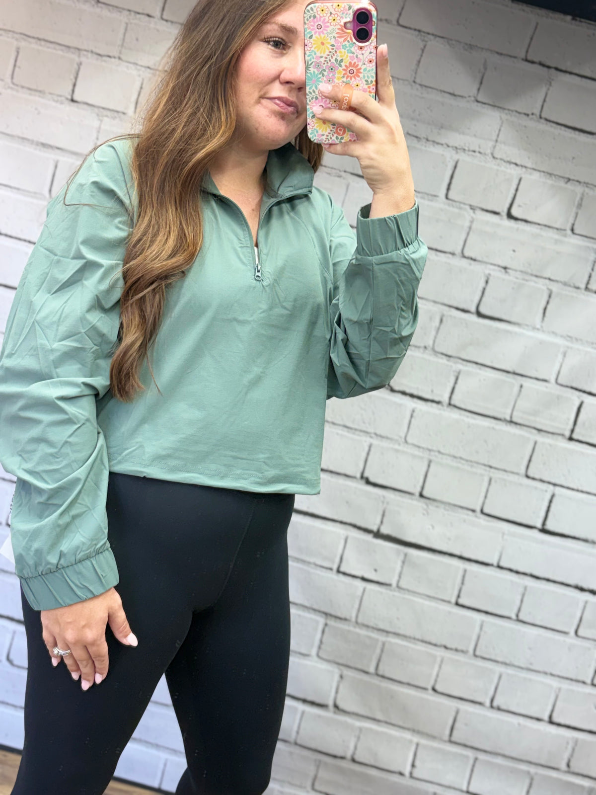 Half Zip Cropped Pullover