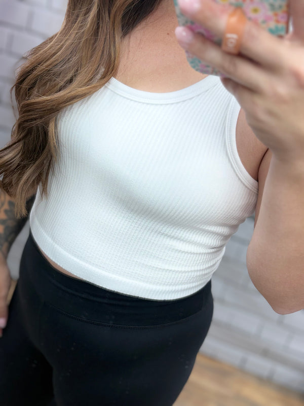 Ribbed Scoop Neck Tank